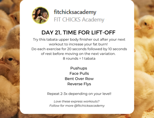 FIT CHICKS Friday “DAY 21, TIME FOR LIFT-OFF” Workout